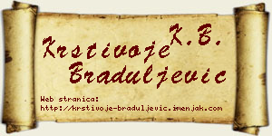 Krstivoje Braduljević vizit kartica